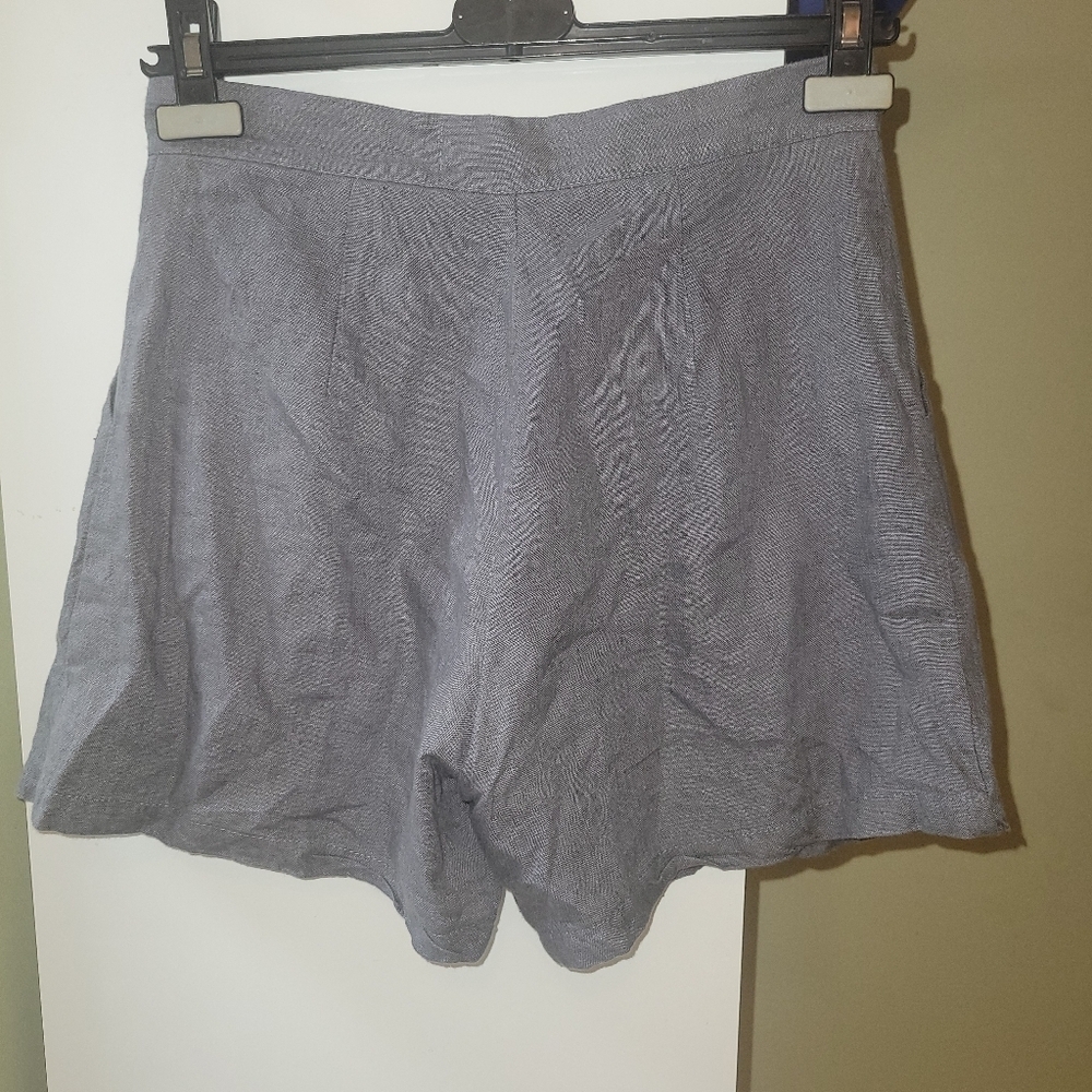Mantaikotai Abu Dhabi Linen High waisted shorts gray grey size small - Picture 3 of 8